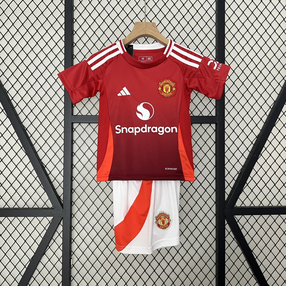 Детская футбольная форма Man United Home 24/25 red #1