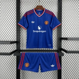 Детская футбольная форма Man United Away 26/27 blue #1