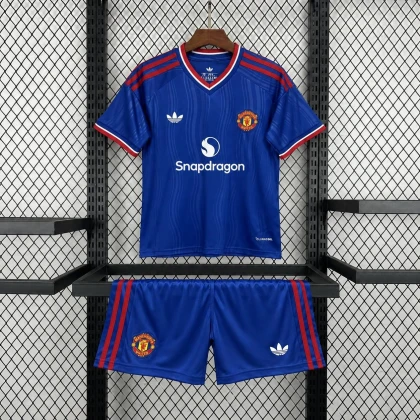 Детская футбольная форма Man United Away 26/27 blue