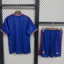 Детская футбольная форма Man United Away 26/27 blue #2