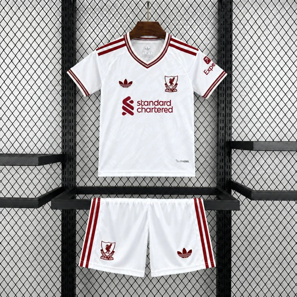 Детская футбольная форма Liverpool Away 26/27 white/red #1