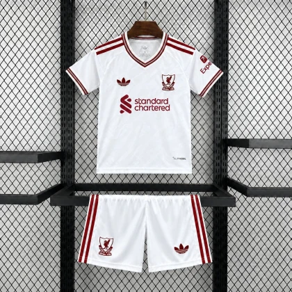 Детская футбольная форма Liverpool Away 26/27 white/red