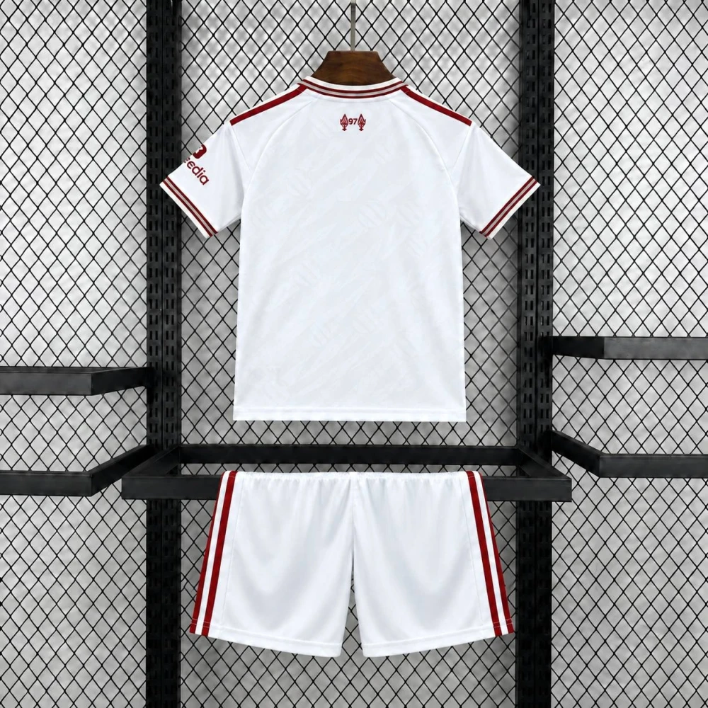 Детская футбольная форма Liverpool Away 26/27 white/red #4