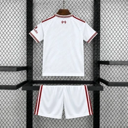 Детская футбольная форма Liverpool Away 26/27 white/red #4