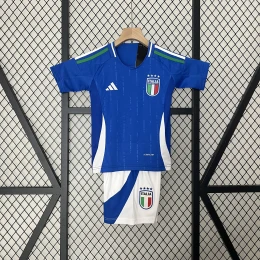Детская футбольная форма Italy Home 24/25 blue #1