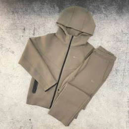 Костюм Nike x Nocta Tech Fleece zip logo brown #2