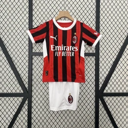 Детская футбольная форма Milan Home 24/25 red/black #1