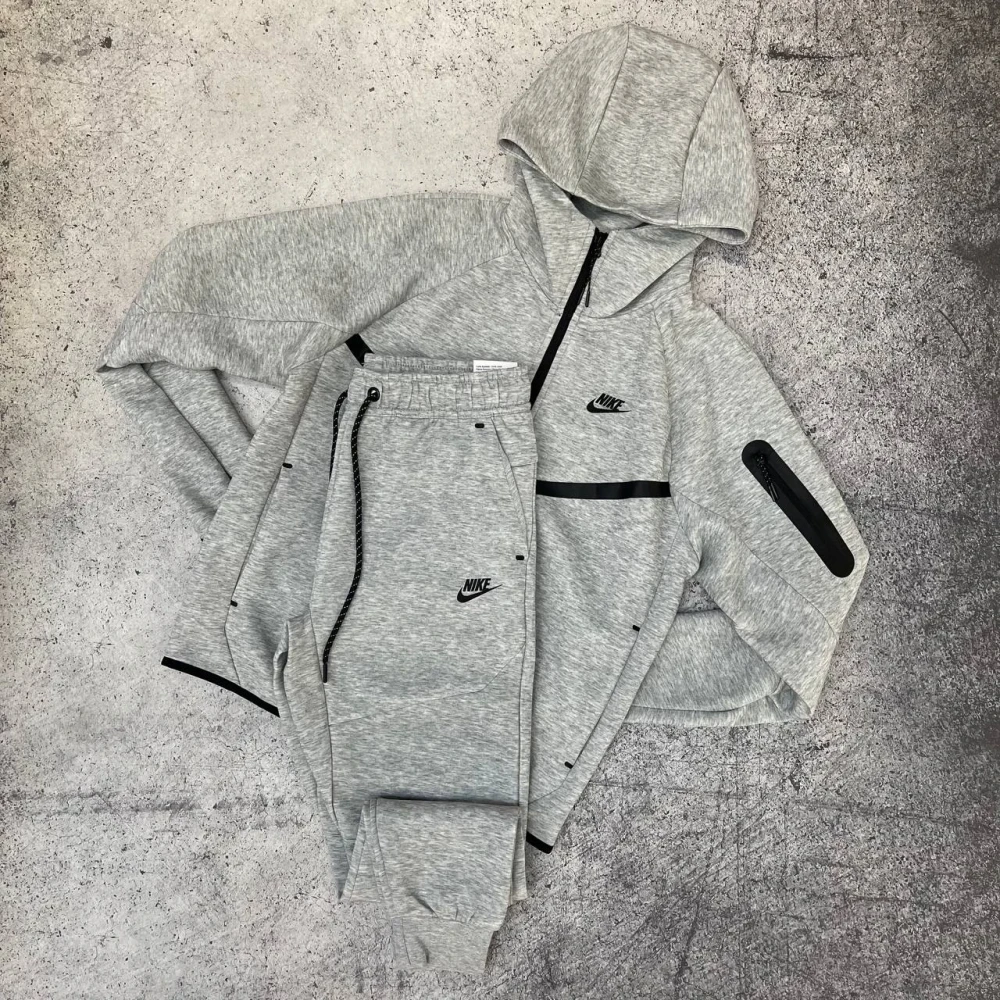 Костюм Nike Tech Fleece zip logo grey #2