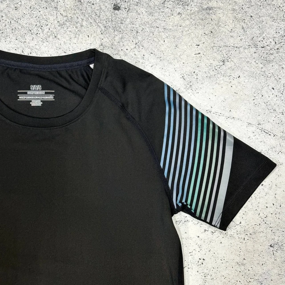 Термо футболка rainbow SS black #3