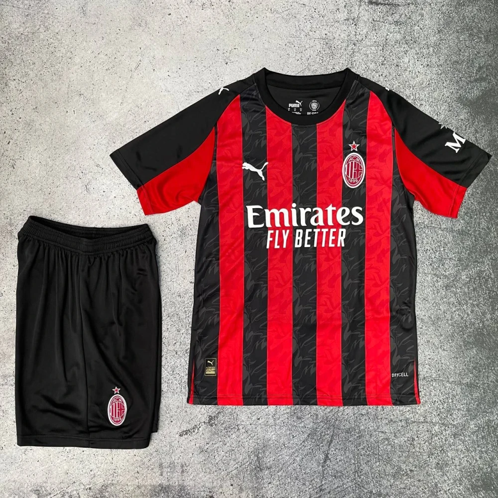 Футбольная форма Milan Home 25/26 red/black #1