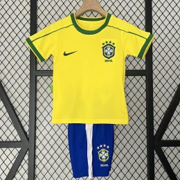 Детская футбольная форма Retro Brazil yellow #1