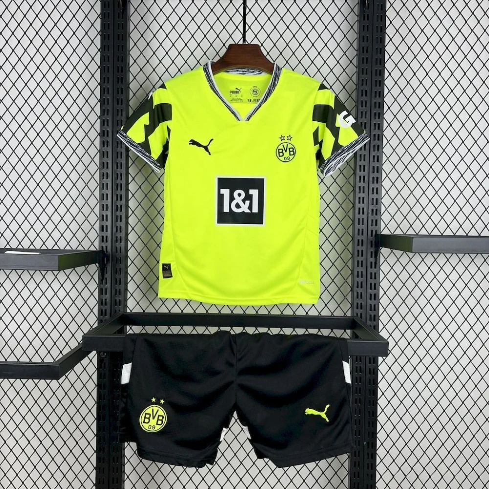 Детская футбольная форма BVB Away 25/26 volt/black #1