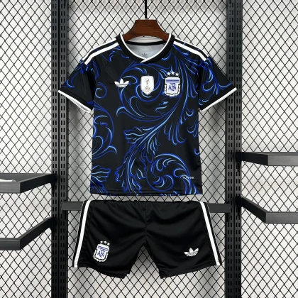 Детская футбольная форма Argentina Away 26/27 black/blue