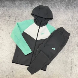 Костюм Nike Tech Fleece zip logo turquoise/white/black #2
