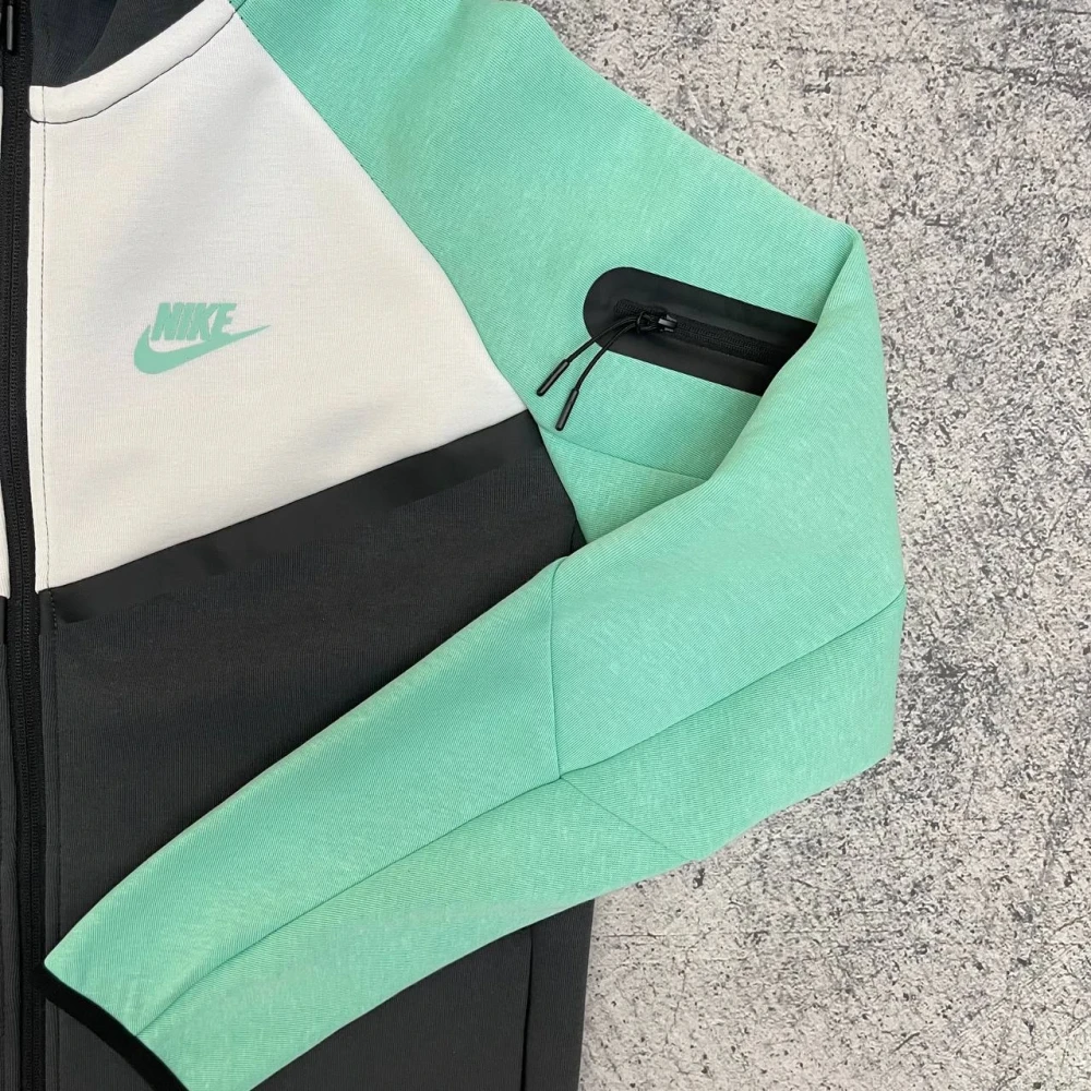 Костюм Nike Tech Fleece zip logo turquoise/white/black #5