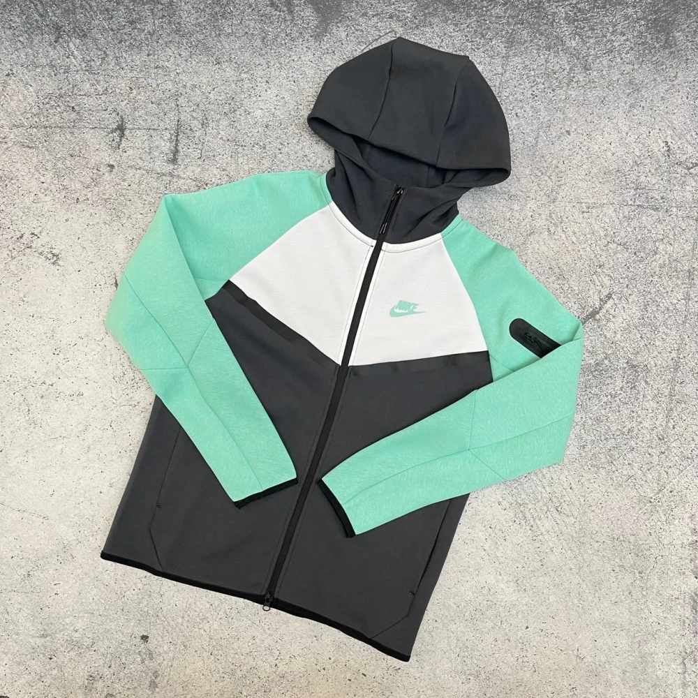 Костюм Nike Tech Fleece zip logo turquoise/white/black #3