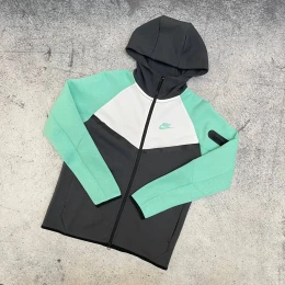 Костюм Nike Tech Fleece zip logo turquoise/white/black #3