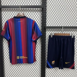 Детская футбольная форма Barcelona Home 26/27 red/blue #2