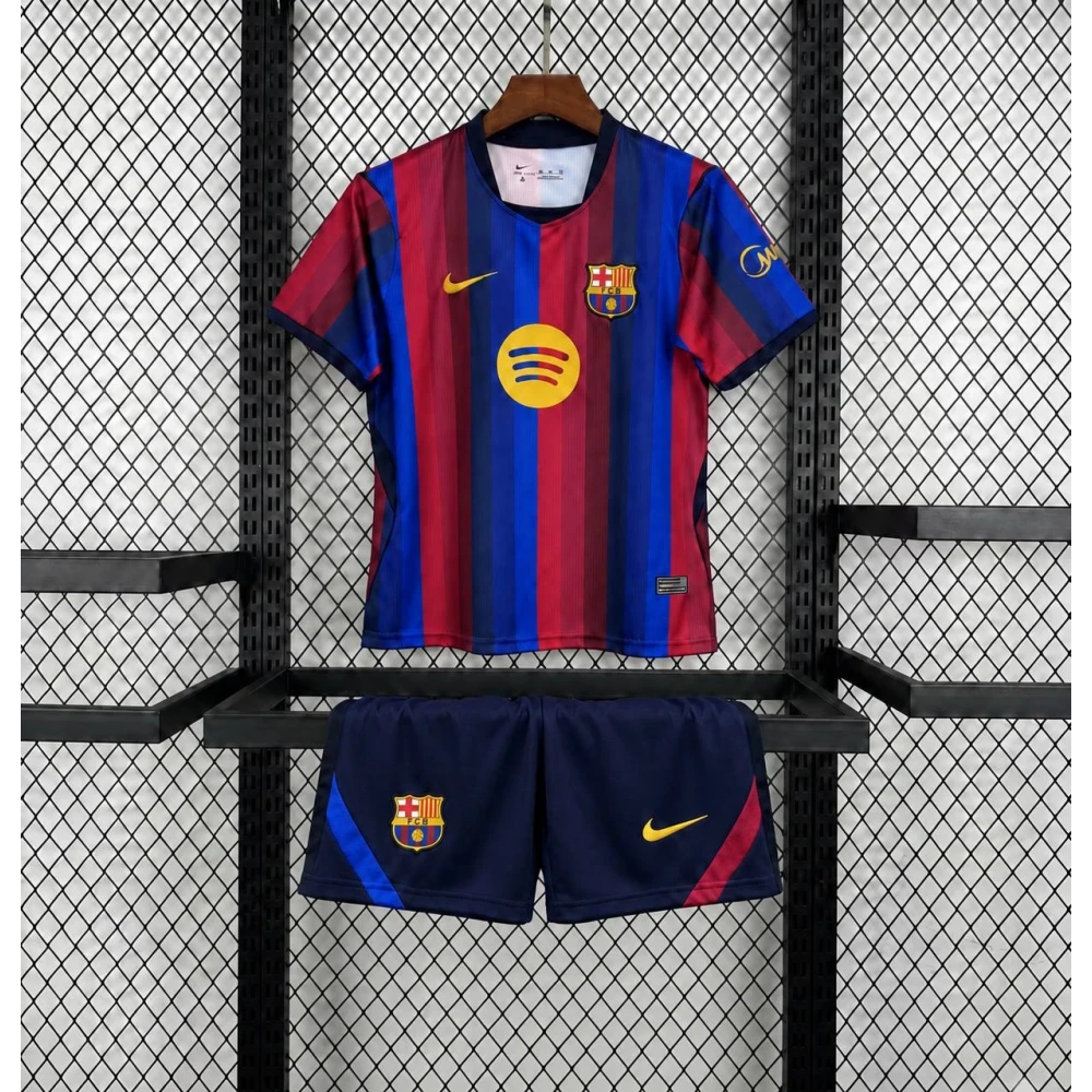 Детская футбольная форма Barcelona Home 26/27 red/blue #1