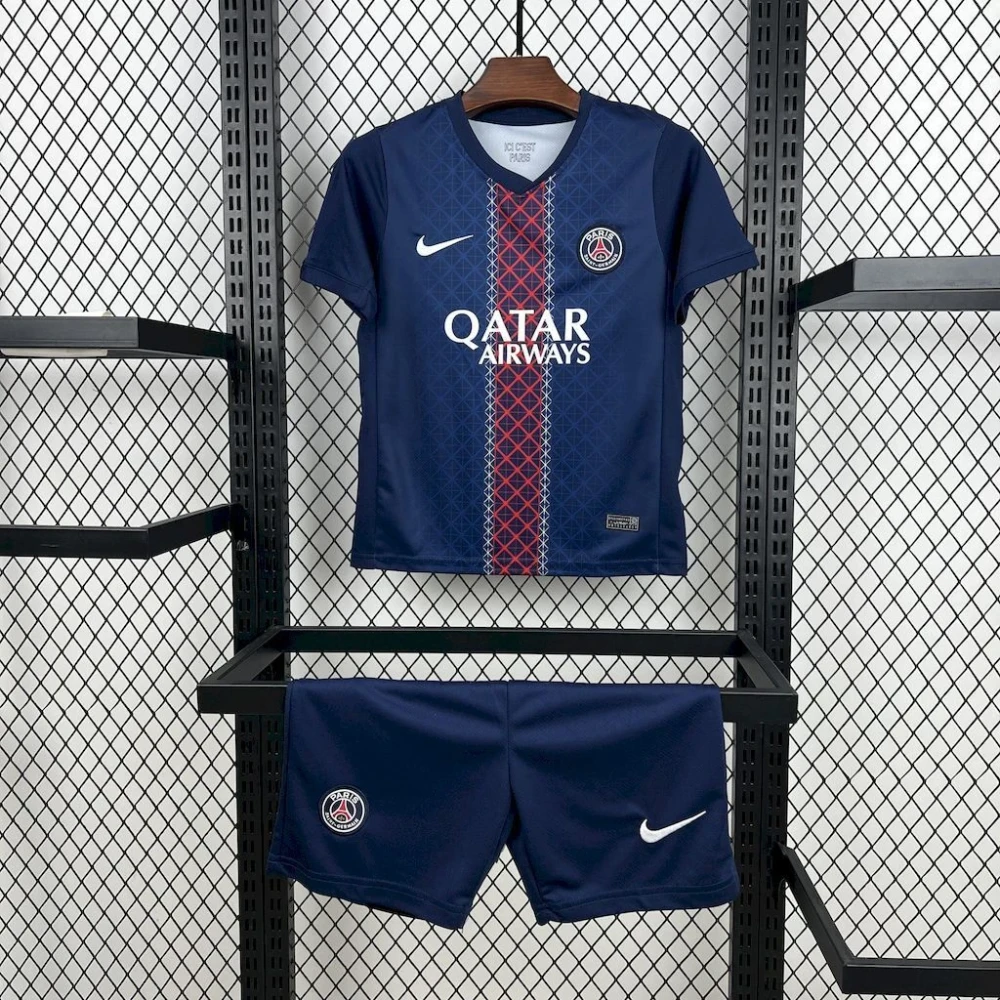 Детская футбольная форма PSG Home 25/26 navy/red #1