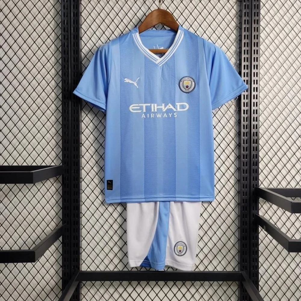 Футбольная форма Man City Home 23/24 blue/white #1