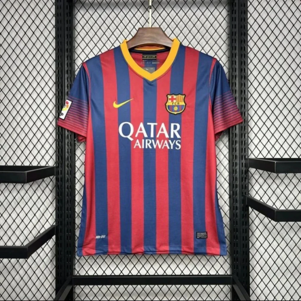 Футболка Barcelona Retro Home blue/red #1