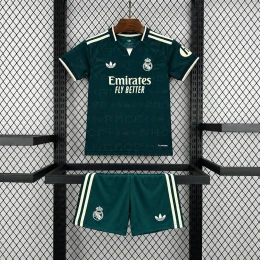 Детская футбольная форма Real Madrid Away 26/27 dark green #1