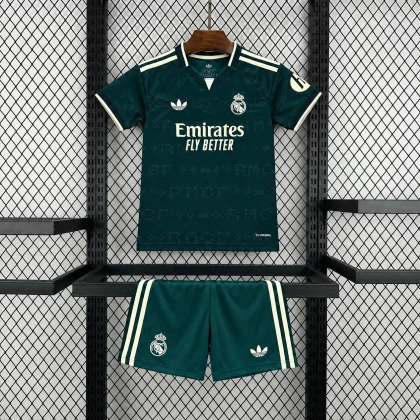 Детская футбольная форма Real Madrid Away 26/27 dark green