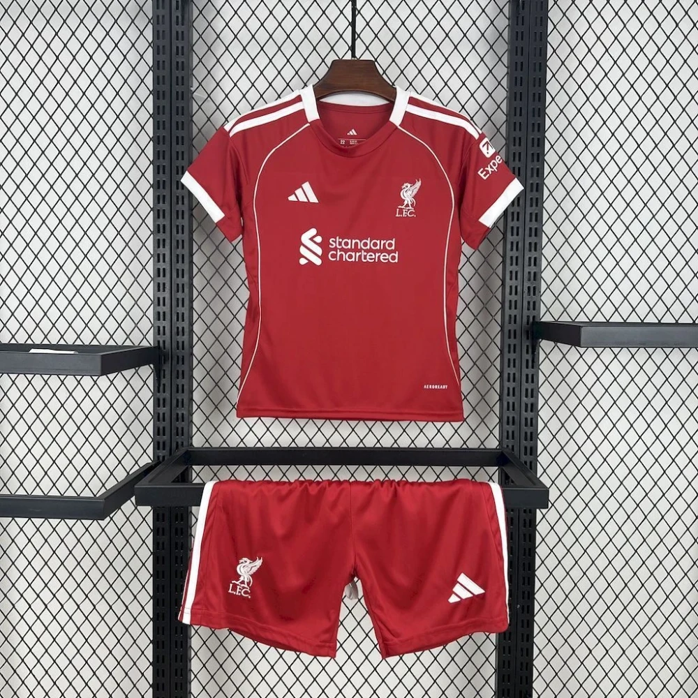 Детская футбольная форма Liverpool Home 25/26 red #1