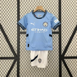 Детская футбольная форма Man City Home 24/25 blue #1